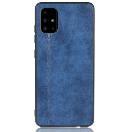 For Galaxy S20 Shockproof Sewing Cow Pattern Skin PC + PU + TPU Case(Blue)-garmade.com