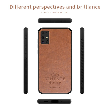 For Galaxy S20 Plus PINWUYO Pin Rui Series Classical Leather, PC + TPU + PU Leather Waterproof And Anti-fall All-inclusive Protective Shell(Red)-garmade.com