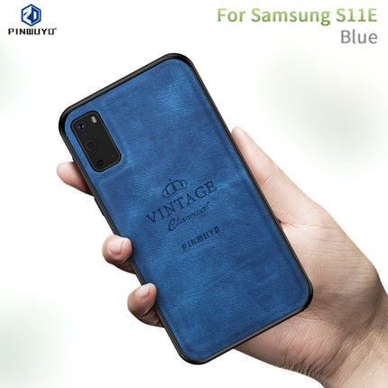 For Galaxy S20 PINWUYO Zun Series PC + TPU + Skin Waterproof Anti-fall All-inclusive Protective Case(Blue)-garmade.com