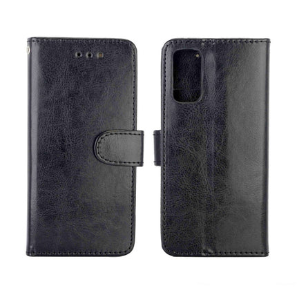 For Galaxy S20 Crazy Horse Texture Leather Horizontal Flip Protective Case with Holder & Card Slots & Wallet & Photo Frame(Black)-garmade.com