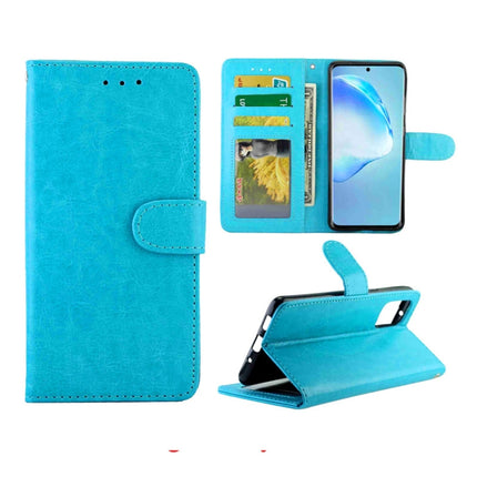 For Galaxy S20+ Crazy Horse Texture Leather Horizontal Flip Protective Case with Holder & Card Slots & Wallet & Photo Frame(Baby Blue)-garmade.com