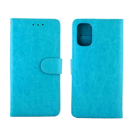 For Galaxy S20+ Crazy Horse Texture Leather Horizontal Flip Protective Case with Holder & Card Slots & Wallet & Photo Frame(Baby Blue)-garmade.com