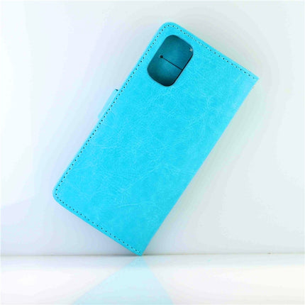 For Galaxy S20+ Crazy Horse Texture Leather Horizontal Flip Protective Case with Holder & Card Slots & Wallet & Photo Frame(Baby Blue)-garmade.com