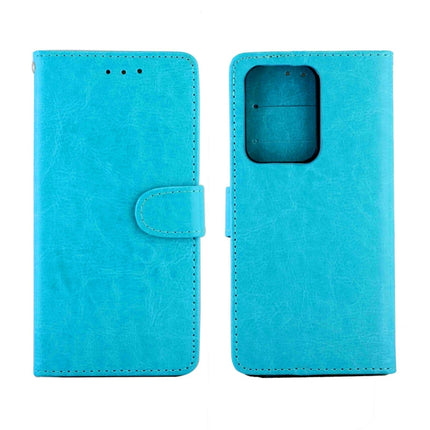 For Galaxy S20 Ultra Crazy Horse Texture Leather Horizontal Flip Protective Case with Holder & Card Slots & Wallet & Photo Frame(Baby Blue)-garmade.com