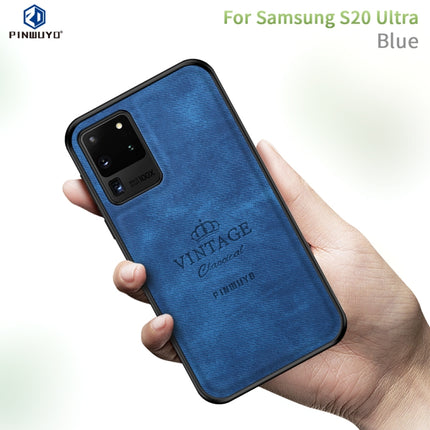 For Galaxy S20 Ultra PINWUYO Zun Series PC + TPU + Skin Waterproof And Anti-fall All-inclusive Protective Shell(Blue)-garmade.com