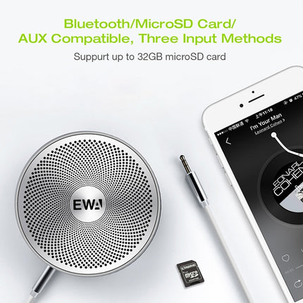 EWA A2 Pro Metal Speaker Outdoor Waterproof Bluetooth Sound Bass Speaker(Black)-garmade.com