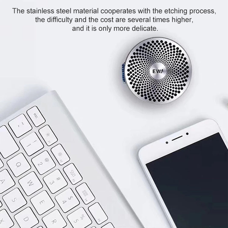 EWA A113 Portable Super Mini Bluetooth Speaker Wireless Bass Subwoofer Boom Box Speakers(Silver)-garmade.com