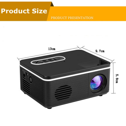 S361 80 lumens 320 x 240 Pixel Portable Mini Projector, Support 1080P, EU Plug(Black)-garmade.com