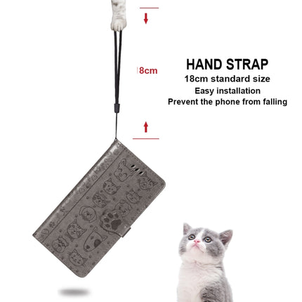 For Galaxy S20 Ultra Cute Cat and Dog Embossed Horizontal Flip PU Leather Case with Holder / Card Slot / Wallet / Lanyard(Gray)-garmade.com