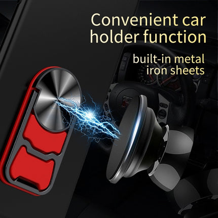 Car Desktop Stand Magnetic Rotating Metal Holder with Beer Opener(Black)-garmade.com