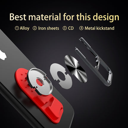 Car Desktop Stand Magnetic Rotating Metal Holder with Beer Opener(Red)-garmade.com