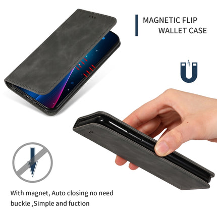 For Galaxy S20 Retro Skin Feel Business Magnetic Horizontal Flip Leather Case(Dark Grey)-garmade.com