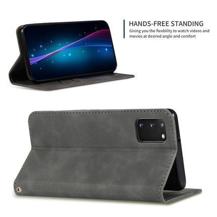 For Galaxy S20 Retro Skin Feel Business Magnetic Horizontal Flip Leather Case(Dark Grey)-garmade.com