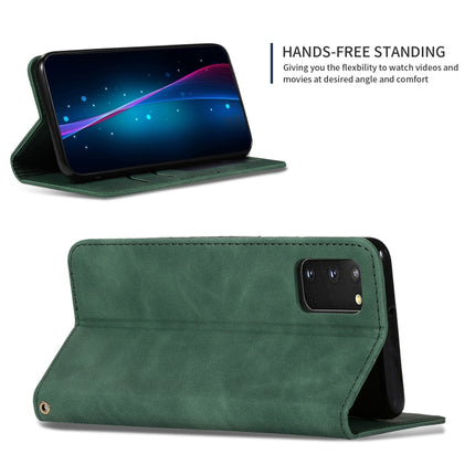 For Galaxy S20 Retro Skin Feel Business Magnetic Horizontal Flip Leather Case(Army Green)-garmade.com