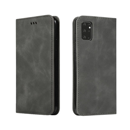 For Galaxy S20 Plus Retro Skin Feel Business Magnetic Horizontal Flip Leather Case(Dark Grey)-garmade.com