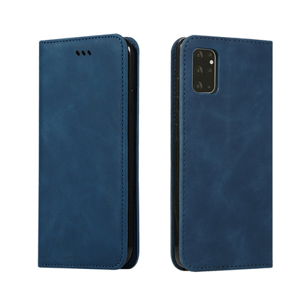 For Galaxy S20 Plus Retro Skin Feel Business Magnetic Horizontal Flip Leather Case(Navy Blue)-garmade.com