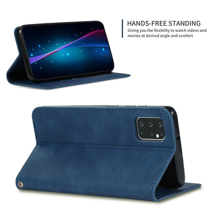 For Galaxy S20 Plus Retro Skin Feel Business Magnetic Horizontal Flip Leather Case(Navy Blue)-garmade.com