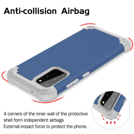 For Galaxy S20 Plus PC + Silicone Three-piece Shockproof Protection Case(Blue)-garmade.com