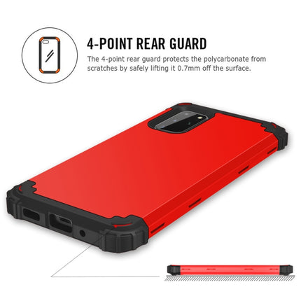 For Galaxy S20 Plus PC + Silicone Three-piece Shockproof Protection Case(Red)-garmade.com