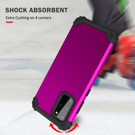 For Galaxy S20 Plus PC + Silicone Three-piece Shockproof Protection Case(Purple)-garmade.com