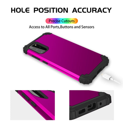 For Galaxy S20 Plus PC + Silicone Three-piece Shockproof Protection Case(Purple)-garmade.com