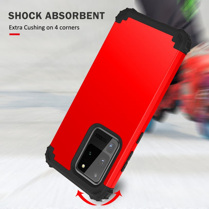 For Galaxy S20 Ultra PC + Silicone Three-piece Shockproof Protection Case(Red)-garmade.com
