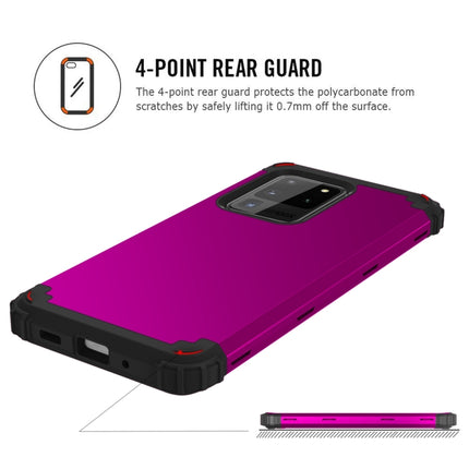 For Galaxy S20 Ultra PC + Silicone Three-piece Shockproof Protection Case(Purple)-garmade.com