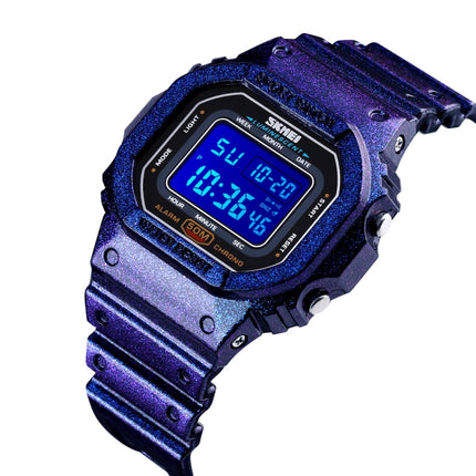 Skmei 1608 Multi-Function Student Electronic Watch Waterproof Timing Silicone Sports Watch(Blue)-garmade.com