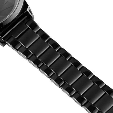 Skmei 9210 Fashion Trend Mens Business Wristwatch Simple Three-Dimensional Surface Waterproof Gold Quartz Watch Man(Black Blue)-garmade.com