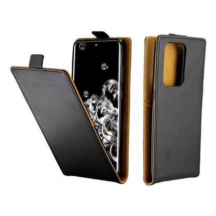 For Samsung Galaxy S20 Ultra Business Style Vertical Flip TPU + PU Leather Case with Card Slot(Black)-garmade.com