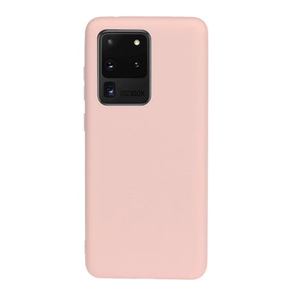 For Galaxy S20 Ultra Frosted Candy-Colored Ultra-thin TPU Phone Case(Pink)-garmade.com