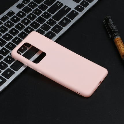 For Galaxy S20 Ultra Frosted Candy-Colored Ultra-thin TPU Phone Case(Pink)-garmade.com