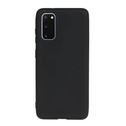 For Galaxy S20 Frosted Candy-Colored Ultra-thin TPU Phone Case(Black)-garmade.com