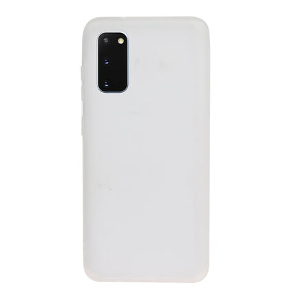 For Galaxy S20 Frosted Candy-Colored Ultra-thin TPU Phone Case(White)-garmade.com