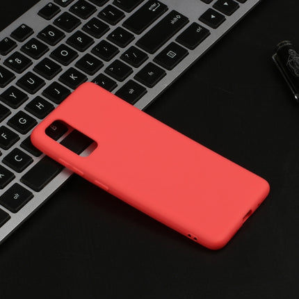 For Galaxy S20 Frosted Candy-Colored Ultra-thin TPU Phone Case(Red)-garmade.com