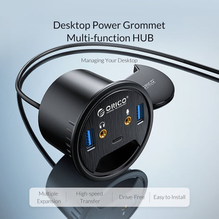 ORICO DESK-2U1C Desktop Power Grommet Multi-Function HUB-garmade.com
