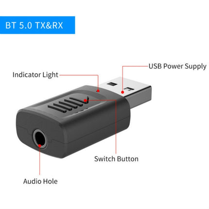JEDX-M135 USB5.0 4 in 1 Bluetooth Audio Receiver Transmitter-garmade.com