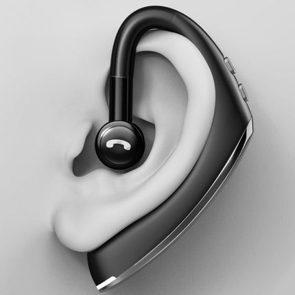 F900 Mini Earhook 180° Freely Rotating Wireless Bluetooth 5.0 Earphone Car Handsfree Call Headphone(Black Gray)-garmade.com