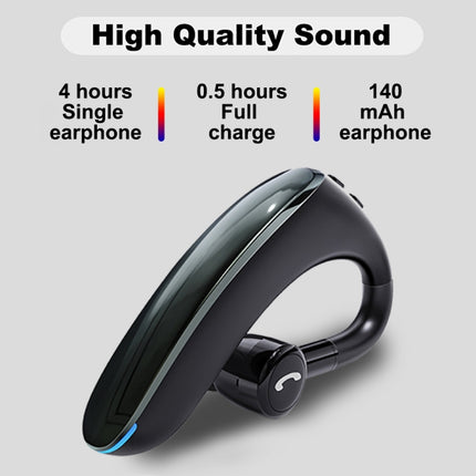 F900 Mini Earhook 180° Freely Rotating Wireless Bluetooth 5.0 Earphone Car Handsfree Call Headphone(Blue)-garmade.com
