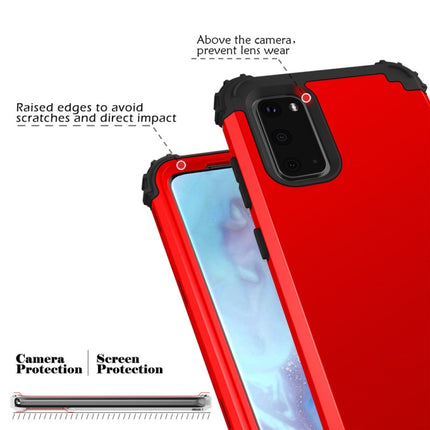 For Galaxy S20 PC+ Silicone Three-piece Anti-drop Mobile Phone Protection Back Cover(Red)-garmade.com