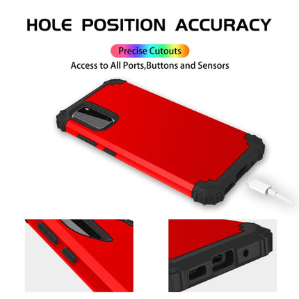 For Galaxy S20 PC+ Silicone Three-piece Anti-drop Mobile Phone Protection Back Cover(Red)-garmade.com