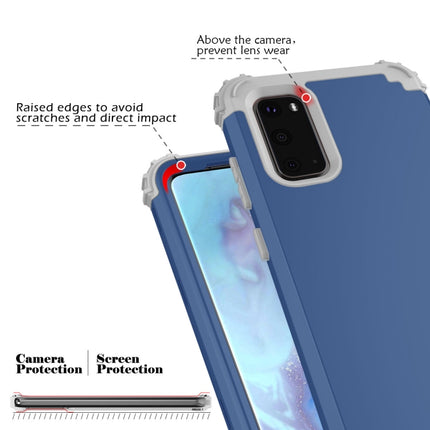 For Galaxy S20 PC+ Silicone Three-piece Anti-drop Mobile Phone Protection Back Cover (Blue)-garmade.com
