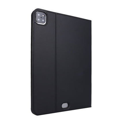 For iPad Pro 11 inch (2020) Voltage Plain Weave Stretch Leather + TPU Bracket Protective Holster With Sleep Function(Black)-garmade.com