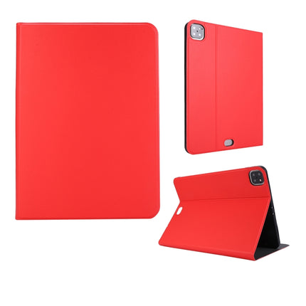 For iPad Pro 11 inch (2020) Voltage Plain Weave Stretch Leather + TPU Bracket Protective Holster With Sleep Function(Red)-garmade.com