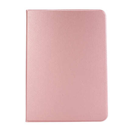 For iPad Pro 11 inch (2020) Voltage Plain Weave Stretch Leather + TPU Bracket Protective Holster With Sleep Function(Rose Gold)-garmade.com