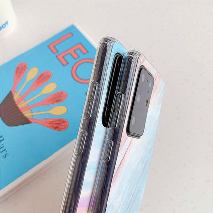 For Galaxy S20 TPU Smooth Marbled IMD Mobile Phone Case(White F6)-garmade.com