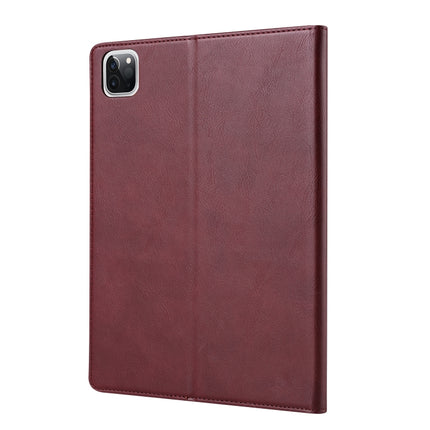 For iPad Pro 12.9 2022 / 2021 / 2020 Knead Skin Texture Horizontal Flip Leather Tablet Case(Wine Red)-garmade.com