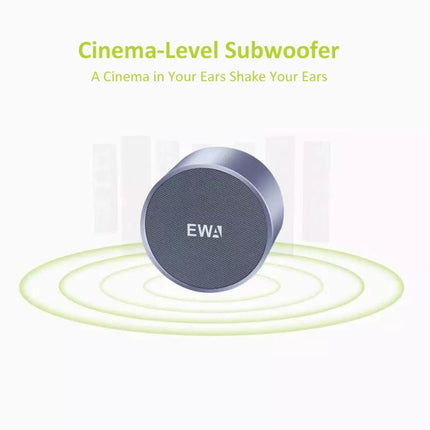 EWA A3 Mini Speakers 8W 3D Stereo Music Surround Wireless Bluetooth Speakers Portable Sound Bass Support TF Cards USB(Gray)-garmade.com