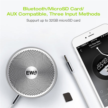 EWA A3 Mini Speakers 8W 3D Stereo Music Surround Wireless Bluetooth Speakers Portable Sound Bass Support TF Cards USB(Blue)-garmade.com