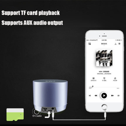 EWA A3 Mini Speakers 8W 3D Stereo Music Surround Wireless Bluetooth Speakers Portable Sound Bass Support TF Cards USB(Blue)-garmade.com